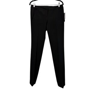 Amanda + Chelsea Black Herringbone Dress Pants Contemporary Fit Slim Leg Size 4